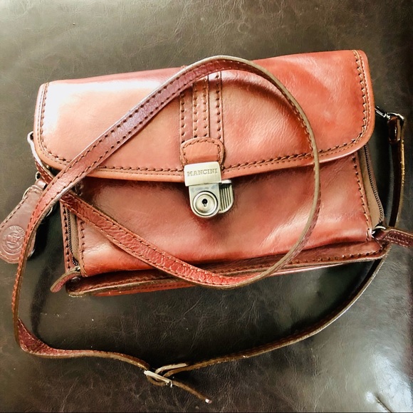 Brown Rene Mancini Leather Bag - Picture 6 of 9